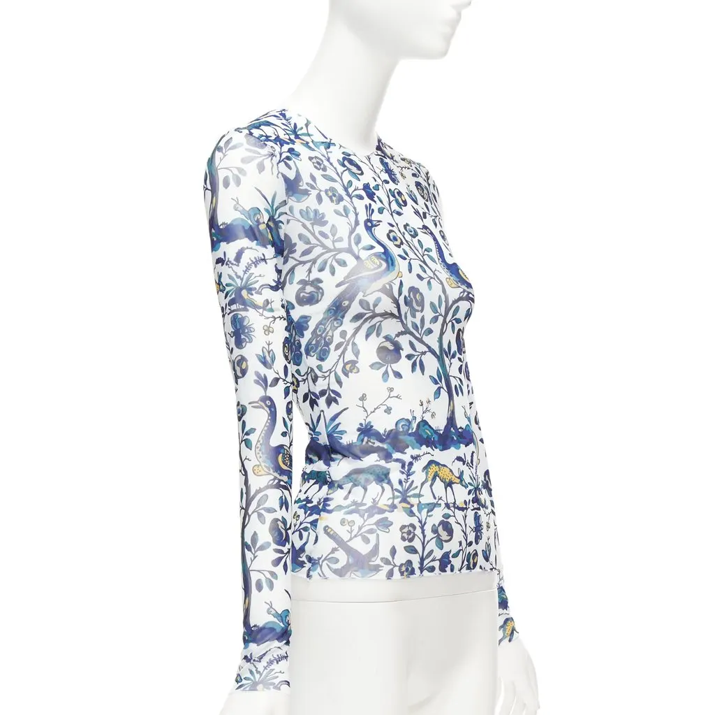 Marques Almeida Animal Mesh Top White Polyester Never worn - Inside View