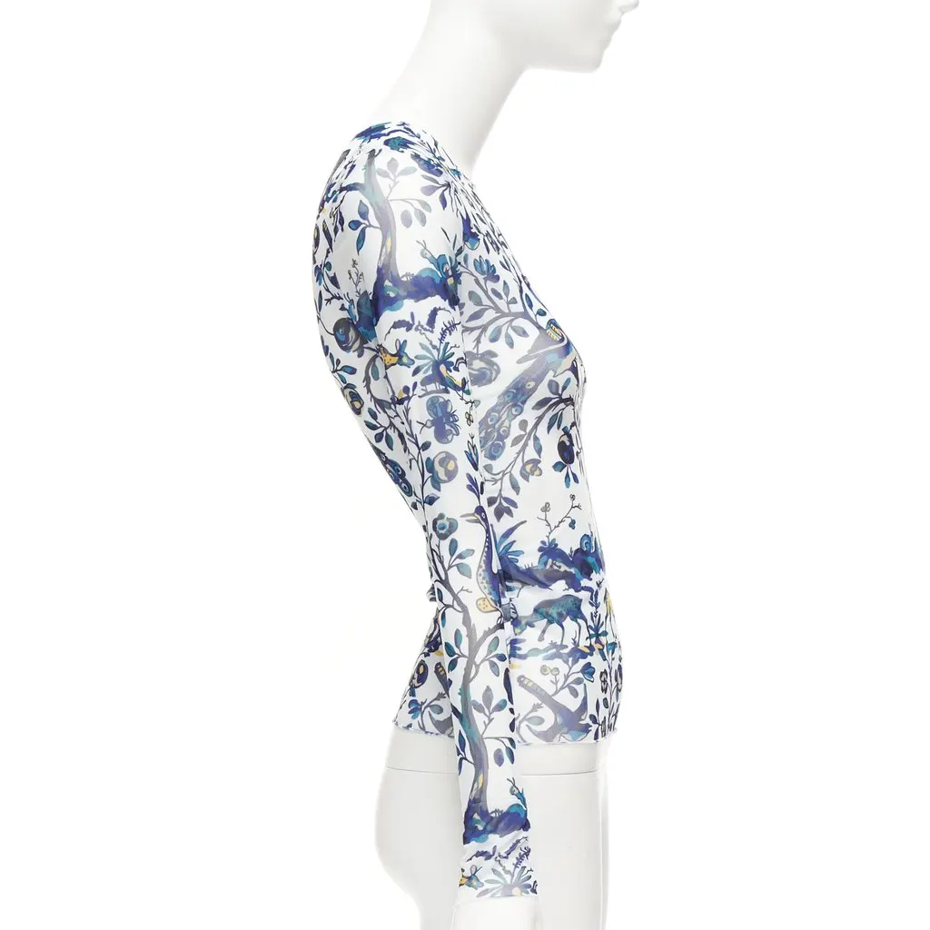 Marques Almeida Animal Mesh Top White Polyester Never worn - Model View