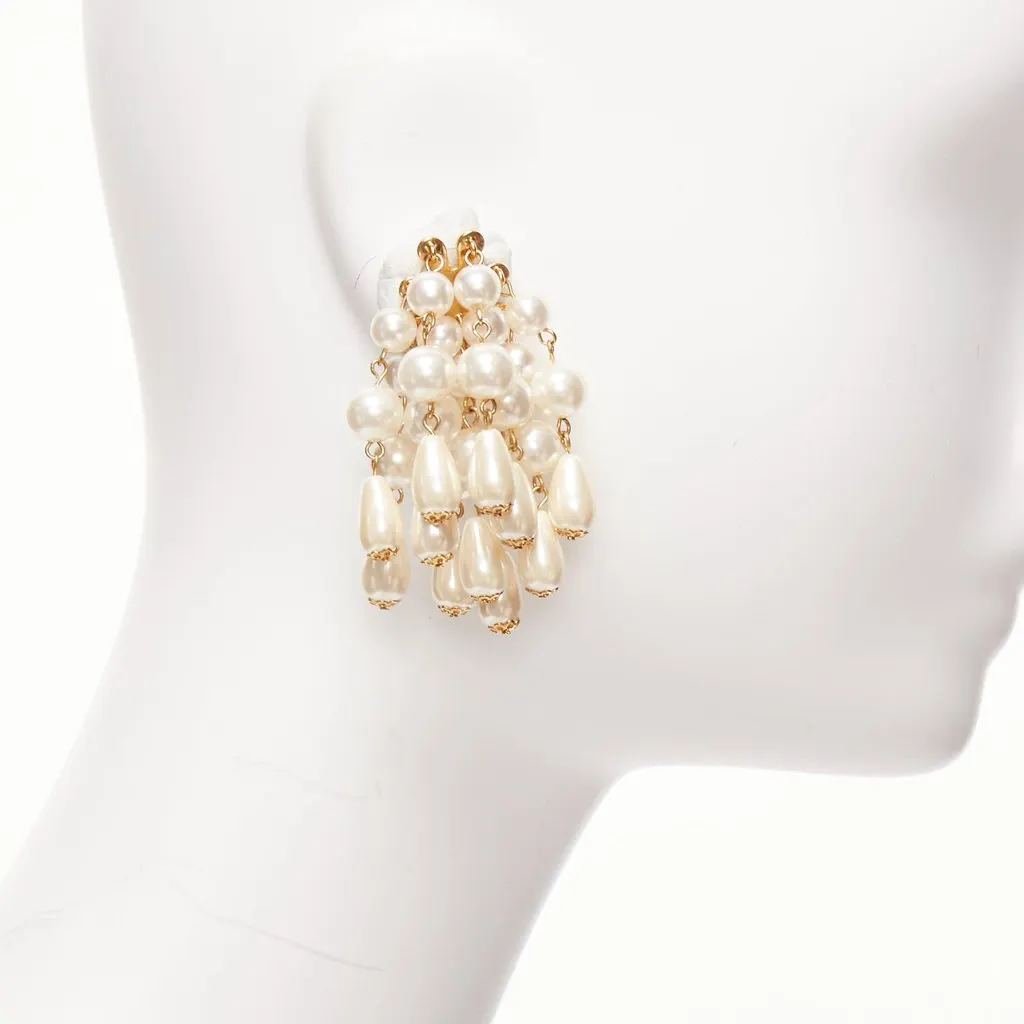 Lele Sadoughi Starburst Earrings Beige Pearl Very good - Inside View