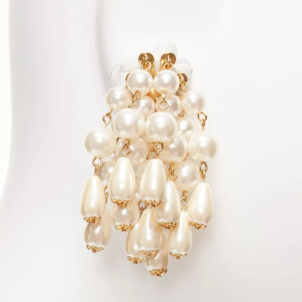 Lele Sadoughi Starburst Earrings Beige Pearl Very good - Model View