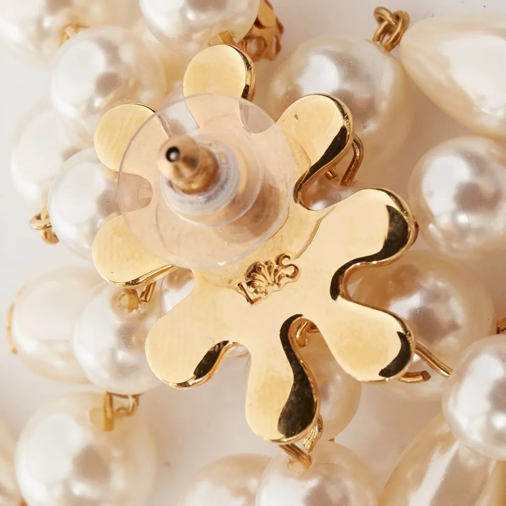 Lele Sadoughi Starburst Earrings Beige Pearl Very good - Box View