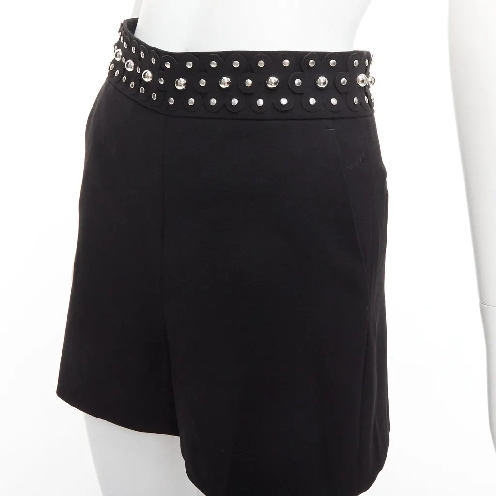 Red Valentino Studded Floral Shorts Black Polyester Never worn - Back View
