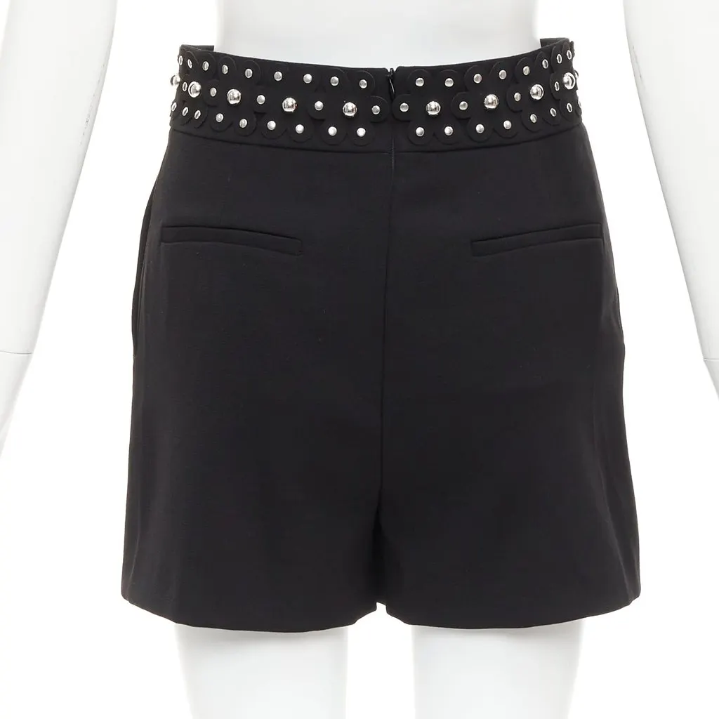 Red Valentino Studded Floral Shorts Black Polyester Never worn - Box View
