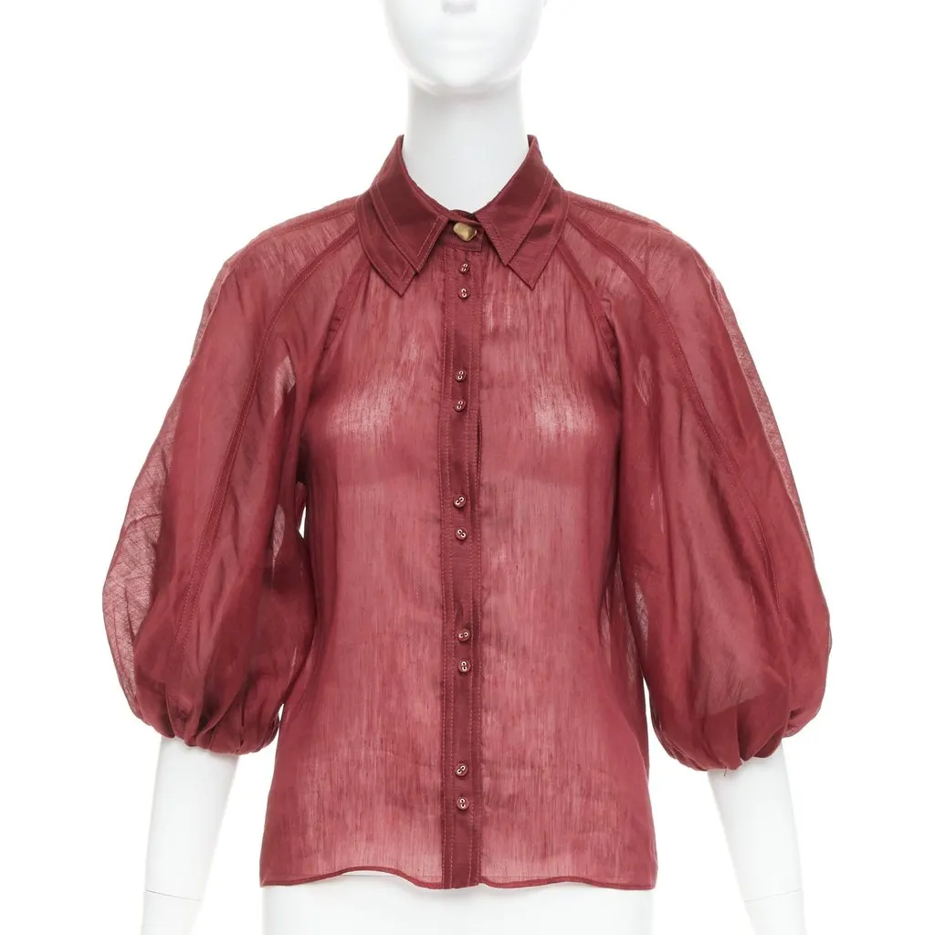 Aje Palms Burgundy Silk Very good - Front View
