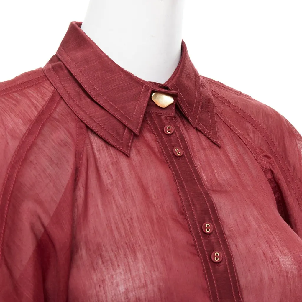 Aje Palms Burgundy Silk Very good - Back View