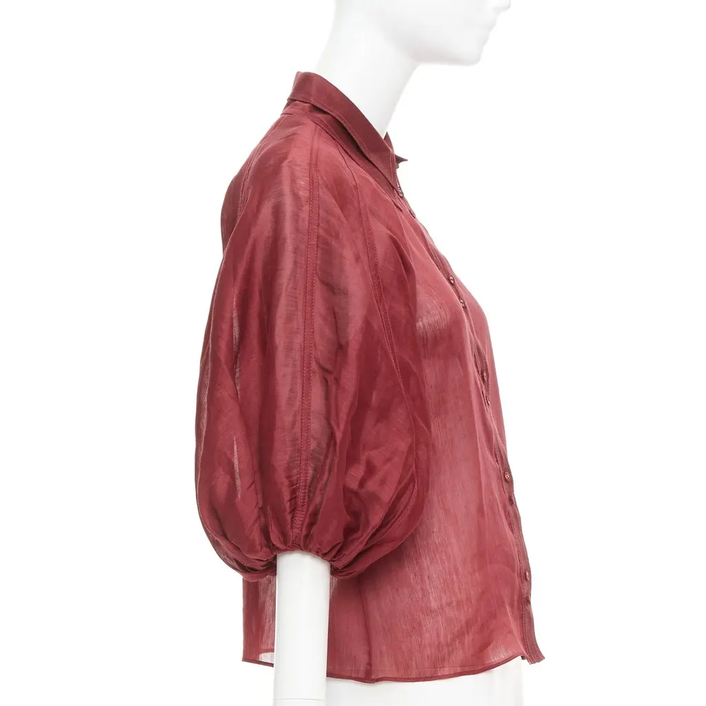 Aje Palms Burgundy Silk Very good - Model View