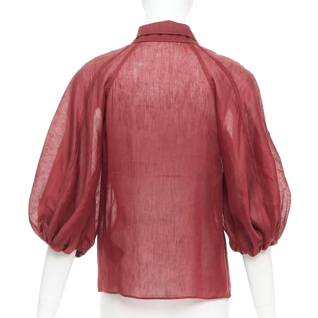 Aje Palms Burgundy Silk Very good - Box View