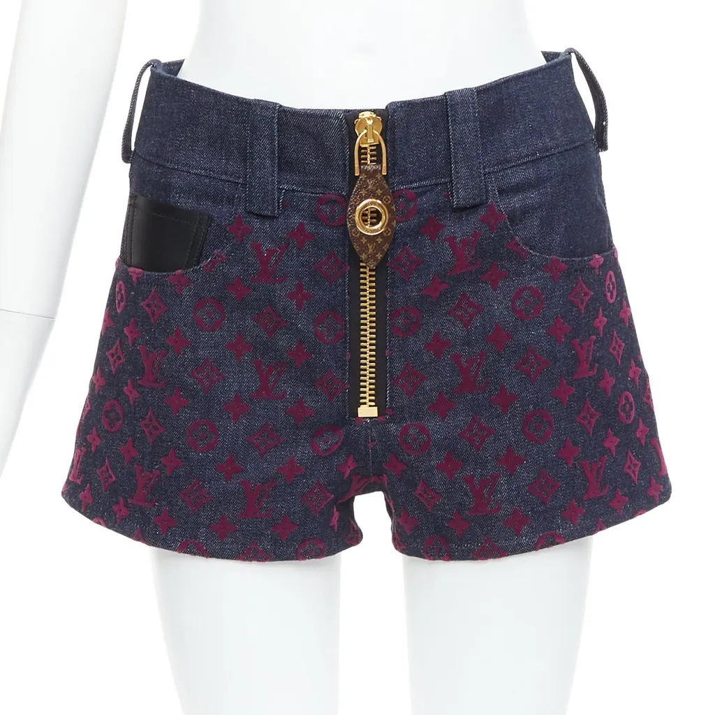 Louis Vuitton 1ABSRX Burgundy Denim Never worn, with tag - Front View