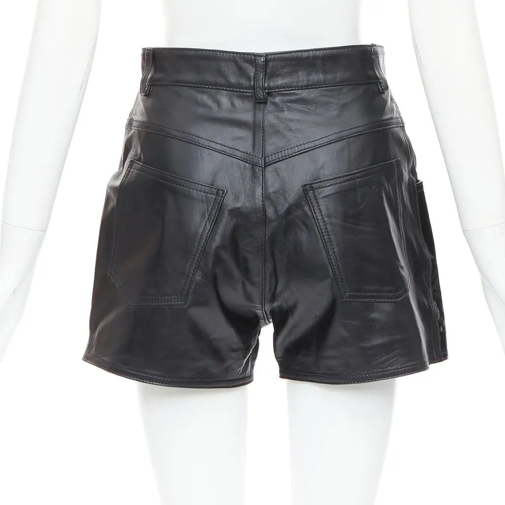 Manokhi Patent Leather Shorts Black Leather Very good - Box View