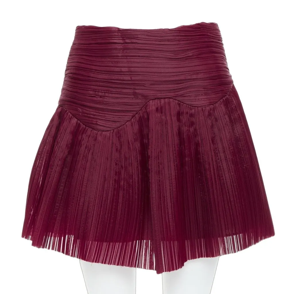 Aje Laurier Wave Burgundy Polyester Very good - Front View