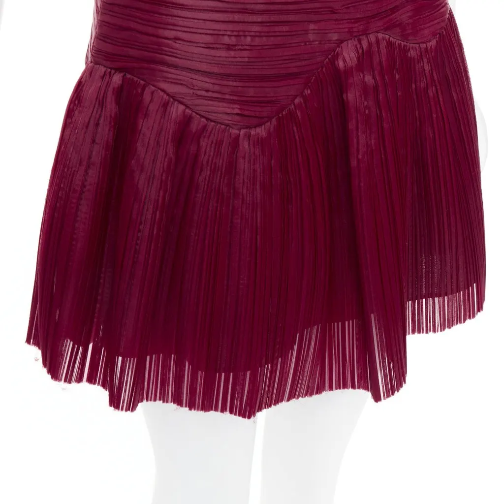 Aje Laurier Wave Burgundy Polyester Very good - Back View