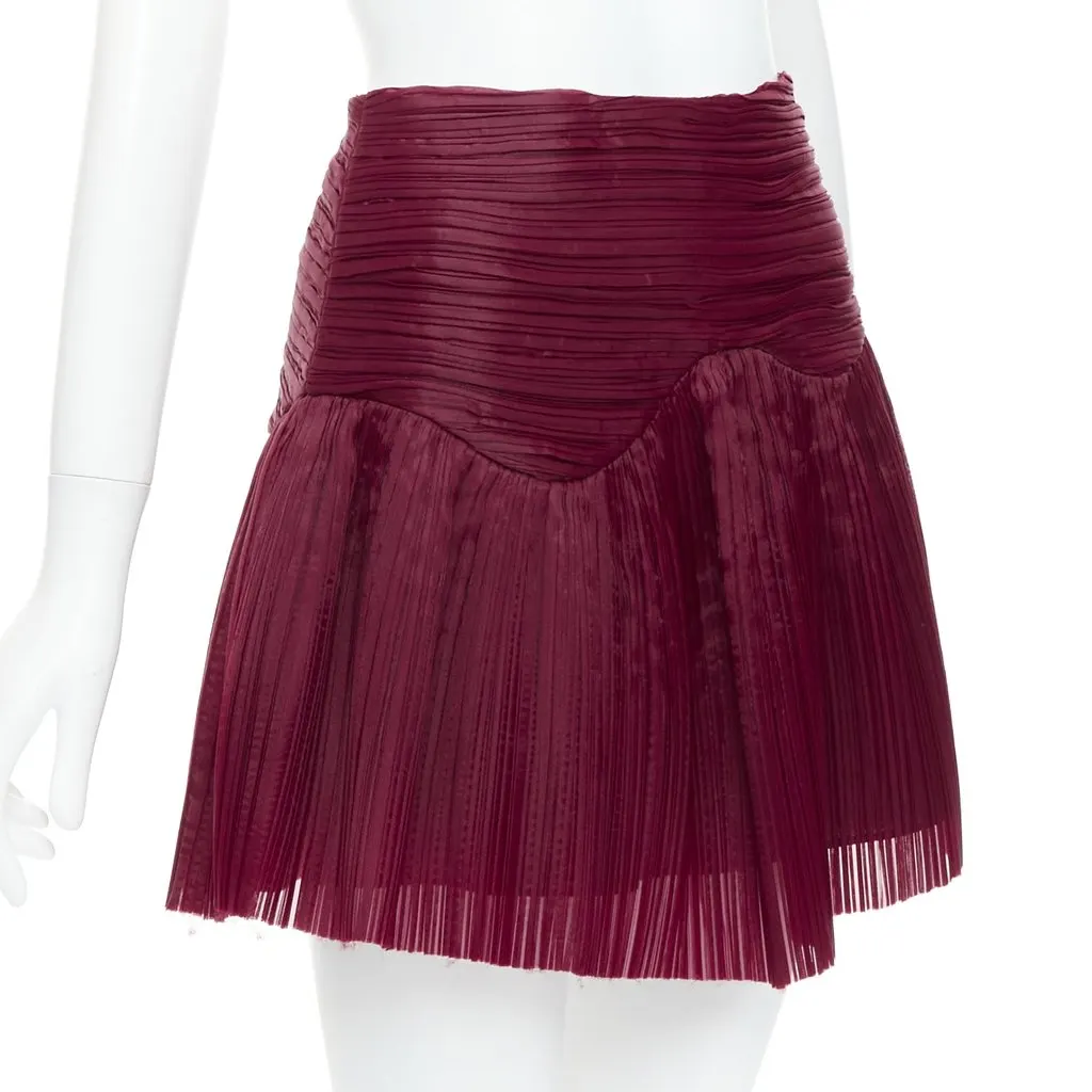 Aje Laurier Wave Burgundy Polyester Very good - Inside View