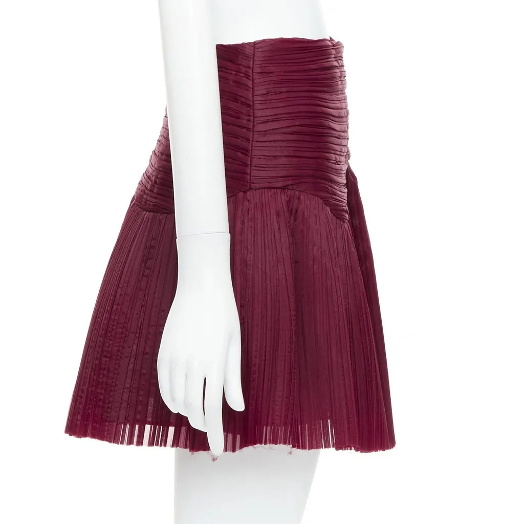 Aje Laurier Wave Burgundy Polyester Very good - Model View