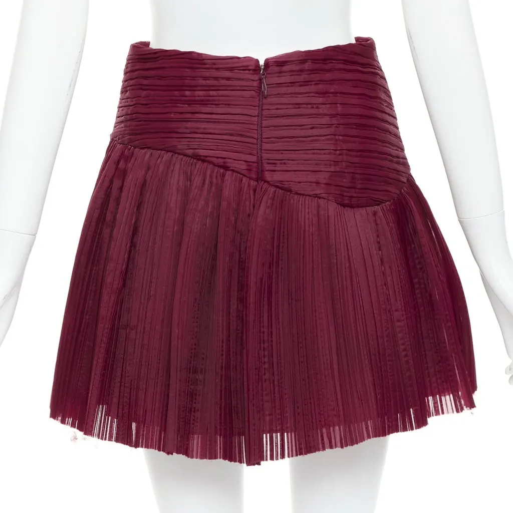 Aje Laurier Wave Burgundy Polyester Very good - Box View