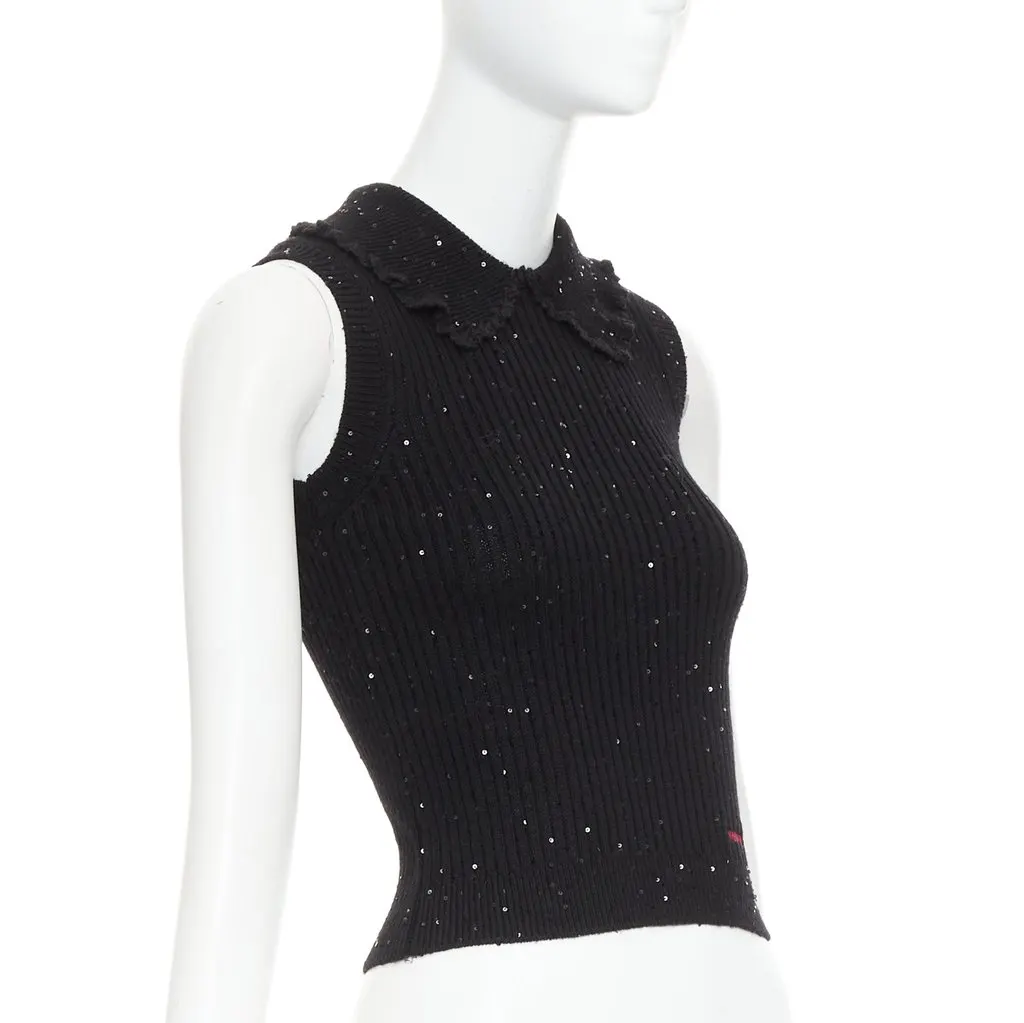 Shushu Tong Black Wool Top Black Wool Very good - Inside View