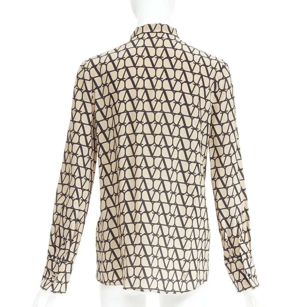 Valentino Beige Silk Top Beige Silk Very good - Box View