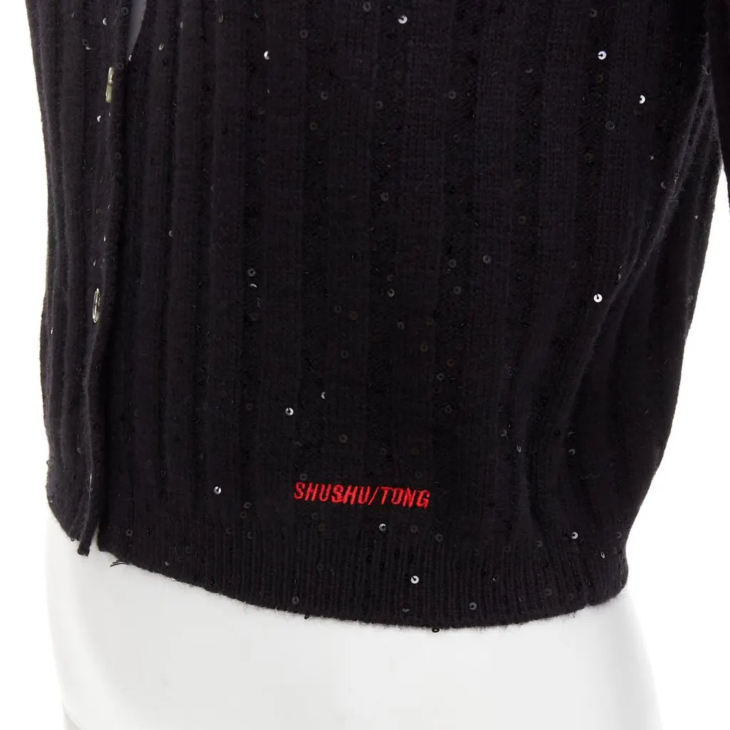 Shushu Tong Black Wool Knitwear Black Wool Very good - Back View