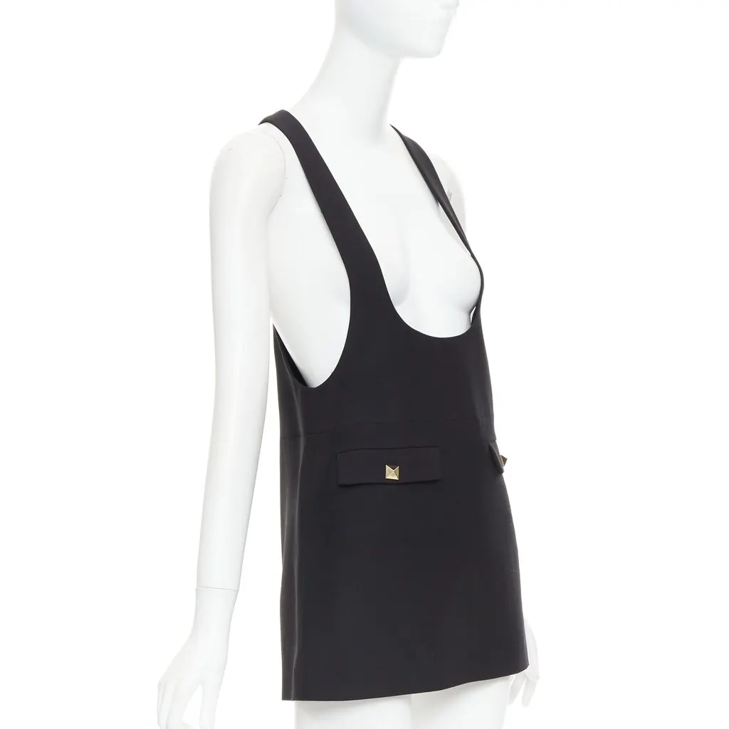 Valentino Black Wool Dress Black Wool Very good - Inside View