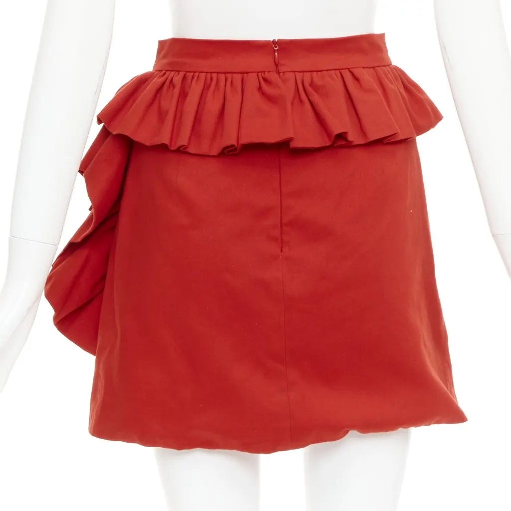 Loulou Red Cotton Skirt Red Cotton Very good - Box View