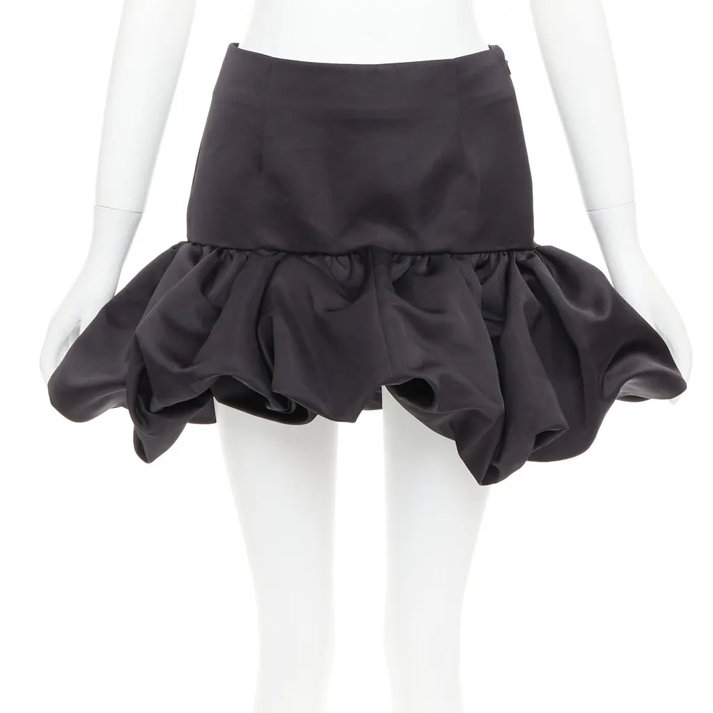 Area Black Silk Skirt Black Silk Very good - Front View