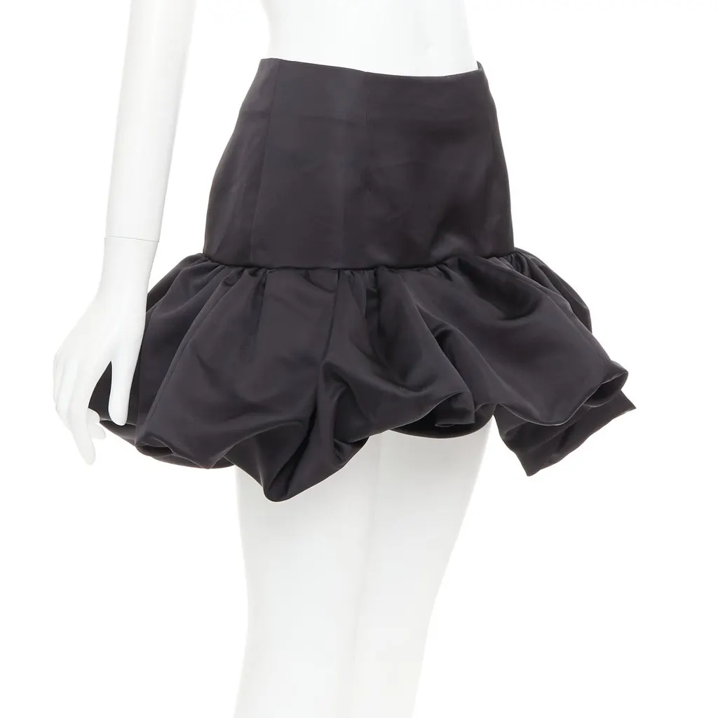 Area Black Silk Skirt Black Silk Very good - Inside View