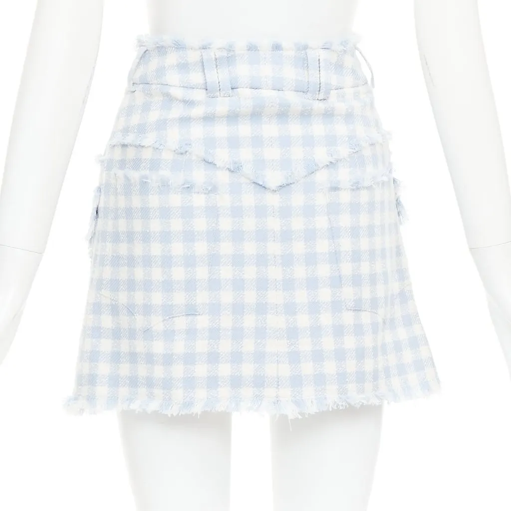 Balmain Blue Cotton Skirt Blue Cotton Very good - Box View