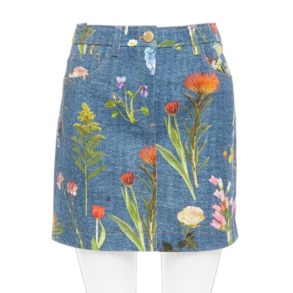 Moschino Blue Denim Skirt Blue Denim Very good - Front View
