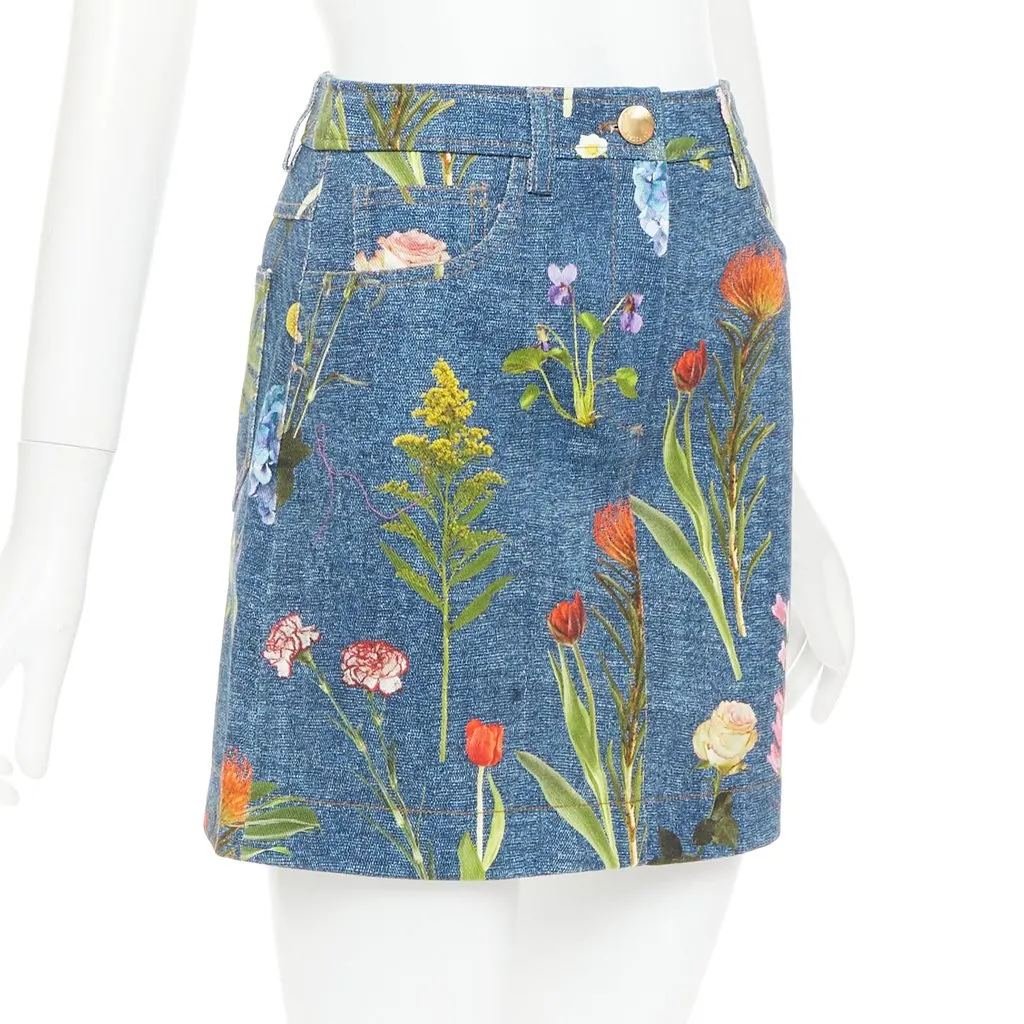 Moschino Blue Denim Skirt Blue Denim Very good - Back View