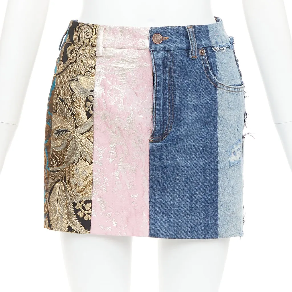 Dolce & Gabbana Minirock Blue Denim Very good - Front View