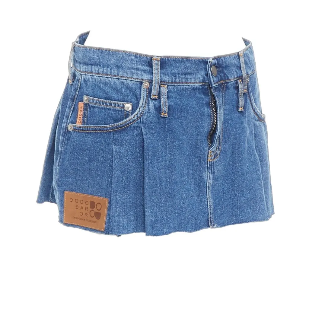 Dodo Bar Or Blue Denim Skirt Blue Denim Very good - Front View