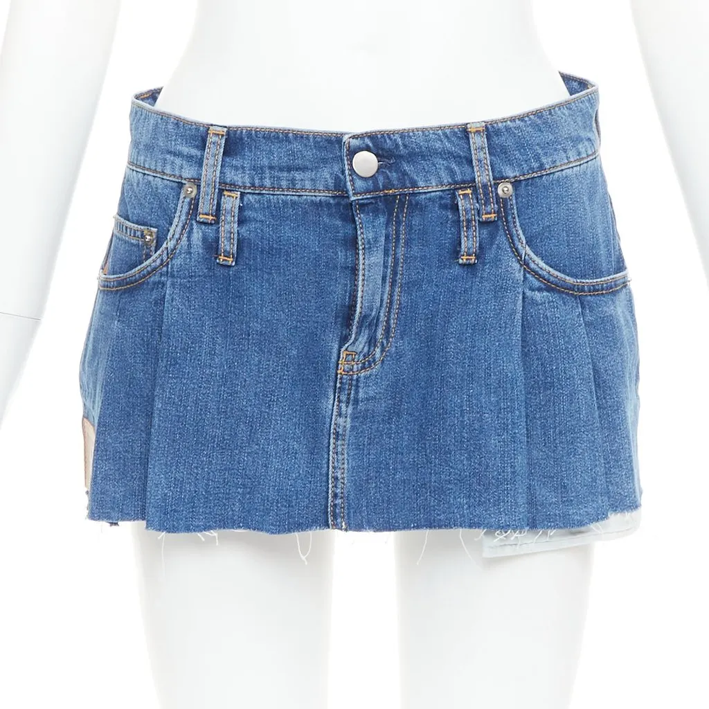 Dodo Bar Or Blue Denim Skirt Blue Denim Very good - Back View
