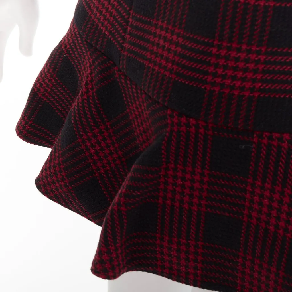 Red Valentino Black Cotton Skirt Black Cotton Very good - Back View