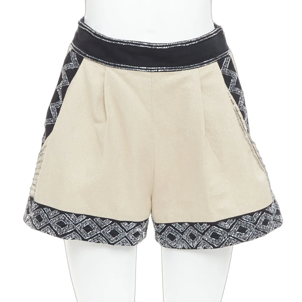 Unsigned Beige Linen Skirt Beige Linen Very good - Front View