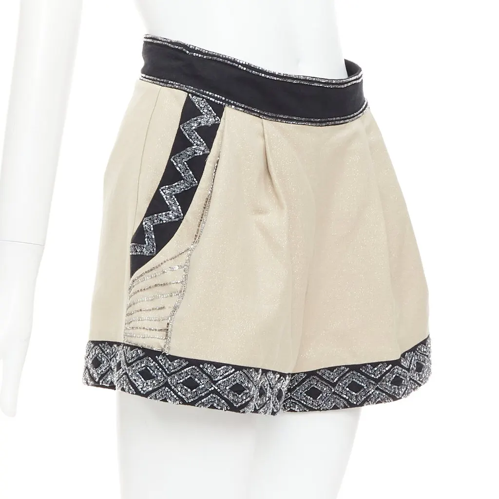 Unsigned Beige Linen Skirt Beige Linen Very good - Inside View