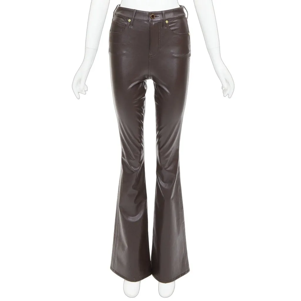 Veronica Beard Beverley Skinny Flare High Rise Brown Very good - Front View