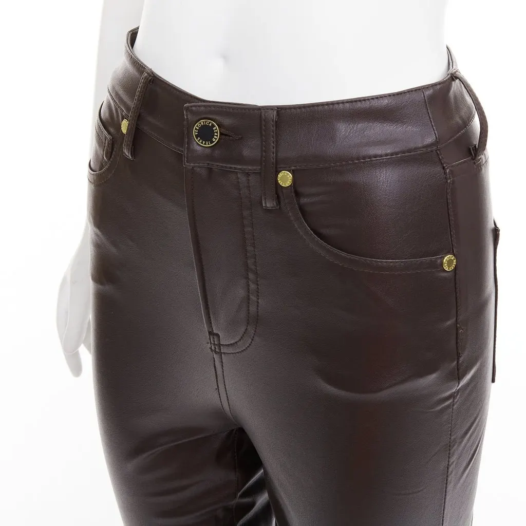 Veronica Beard Beverley Skinny Flare High Rise Brown Very good - Back View