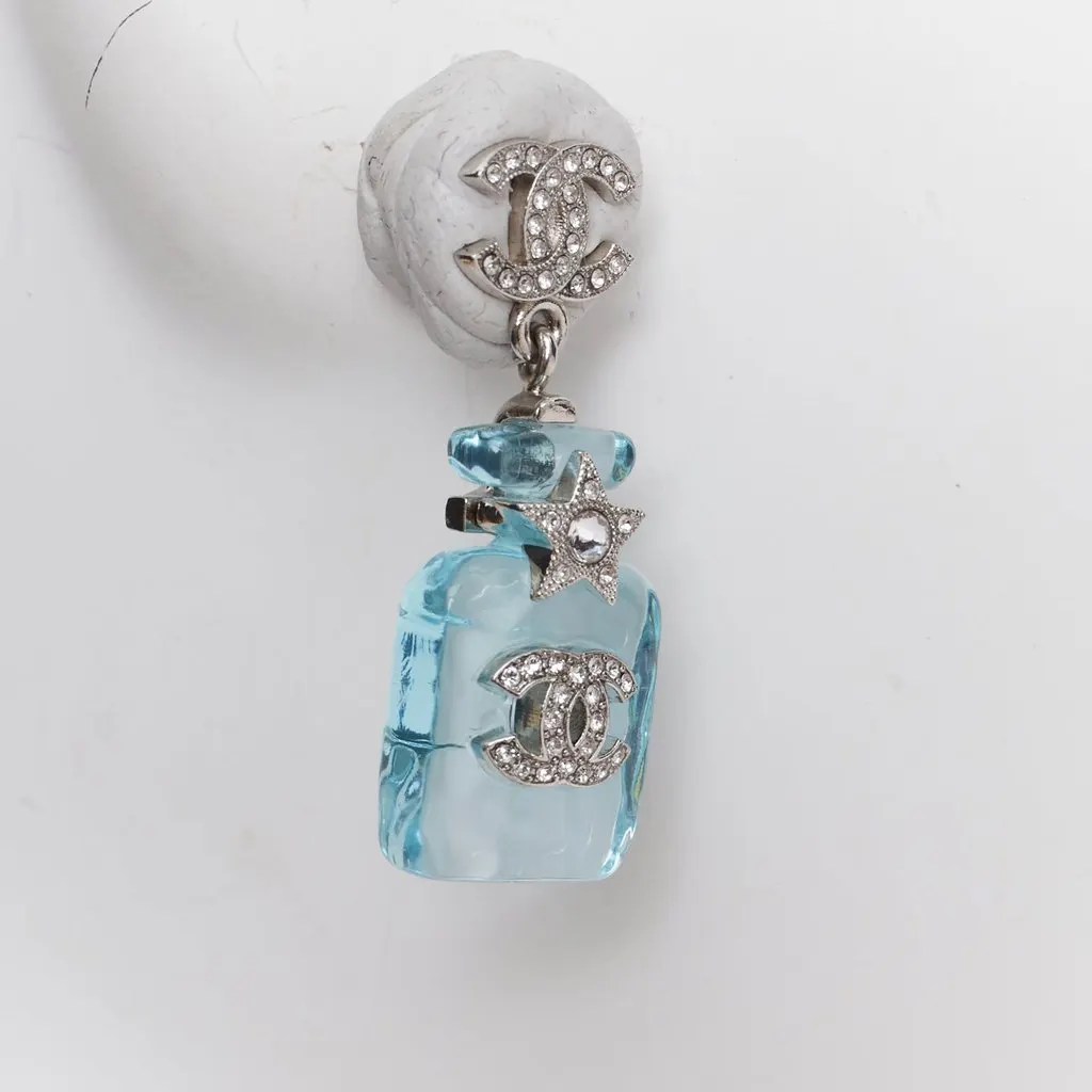 Chanel Blue Plastic Earrings Blue Plastic Very good - Box View