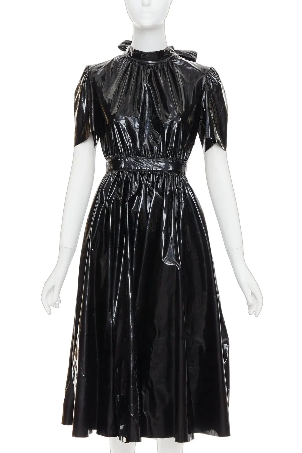 MSGM Vinyl Midi Black Polyester Very good - Front View