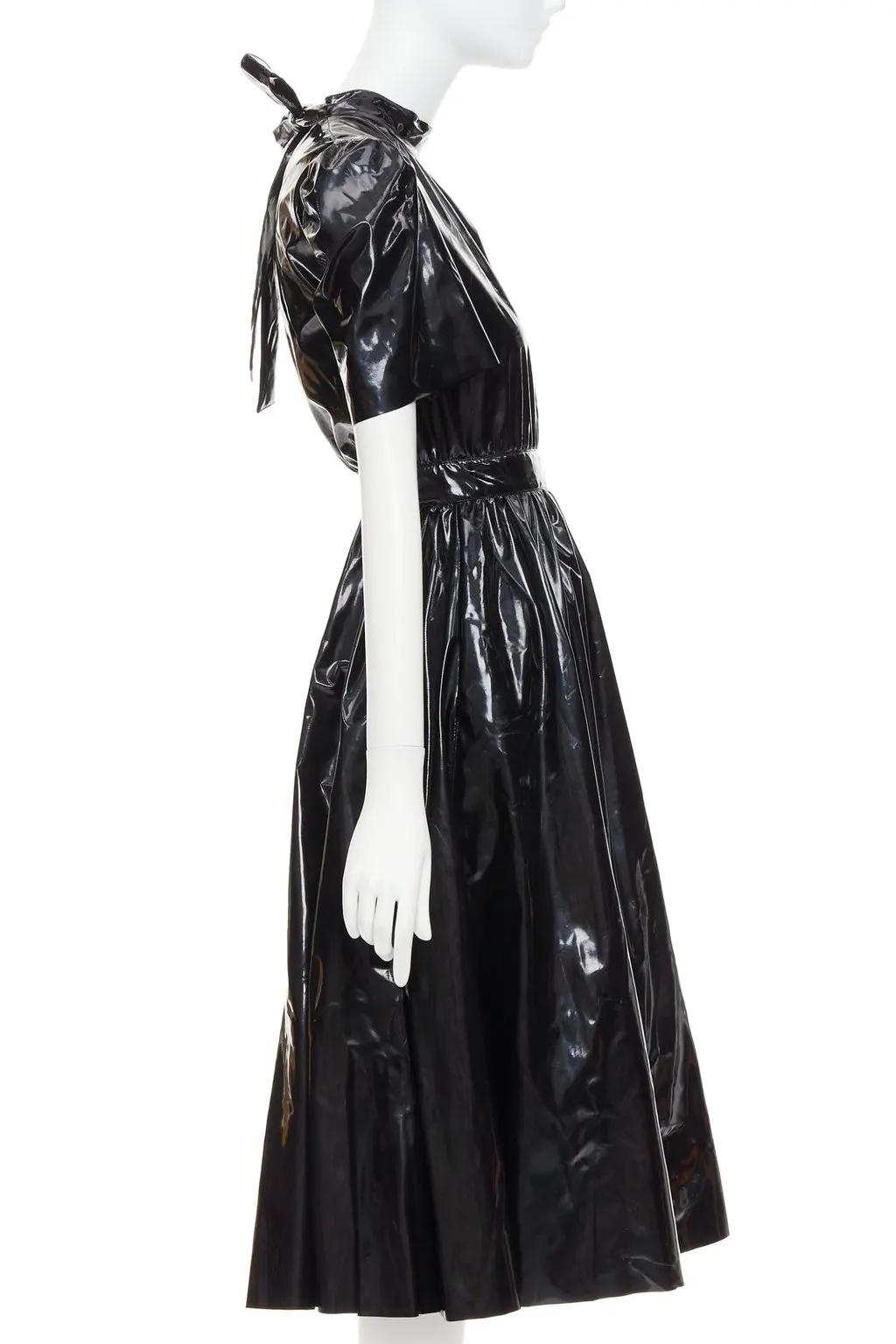 MSGM Vinyl Midi Black Polyester Very good - Model View