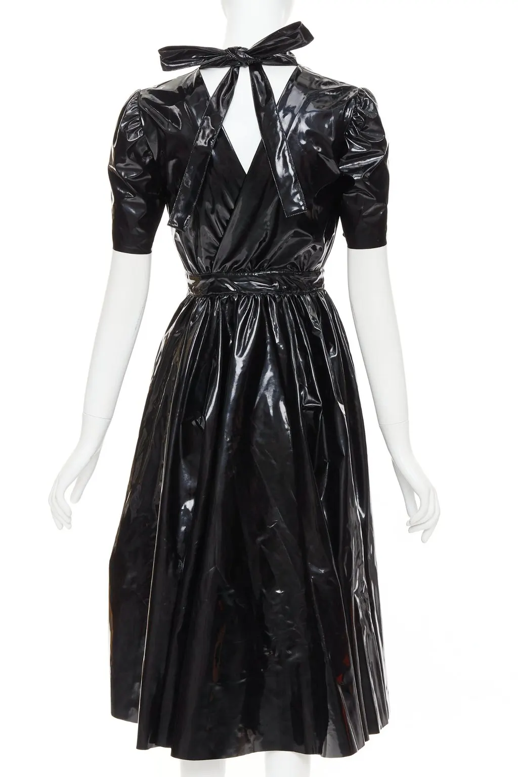 MSGM Vinyl Midi Black Polyester Very good - Box View