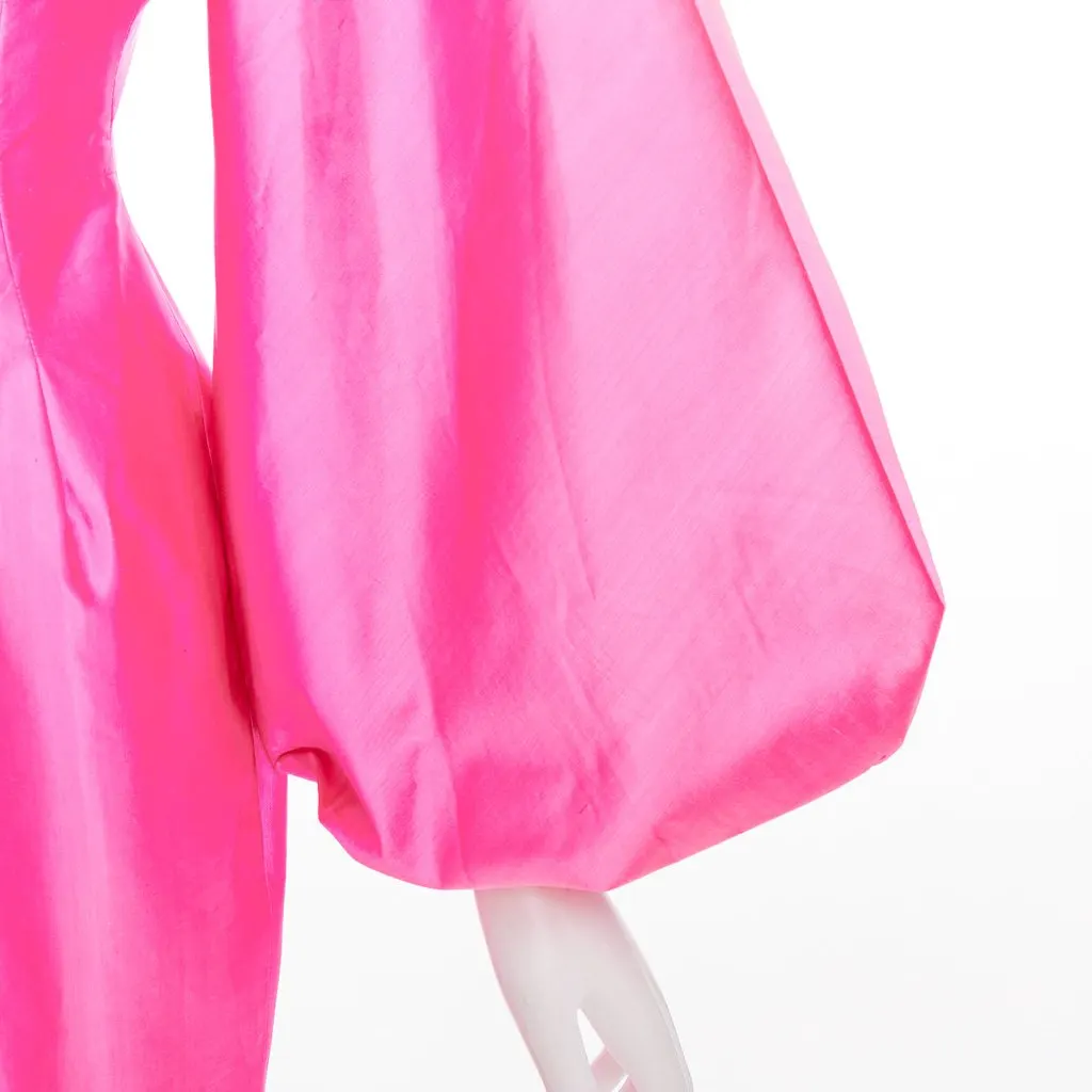 Unsigned Pink Silk Dress Pink Silk Very good - Back View