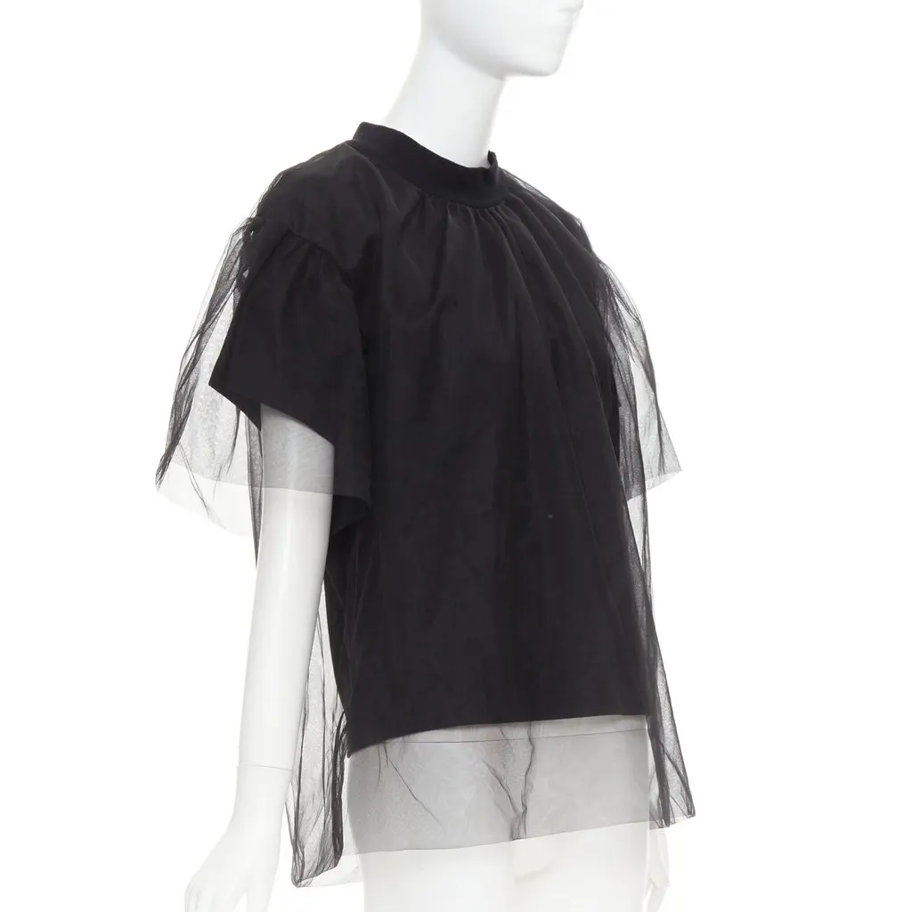 Shushu Tong Tulle T-shirt Black Cotton Very good - Inside View