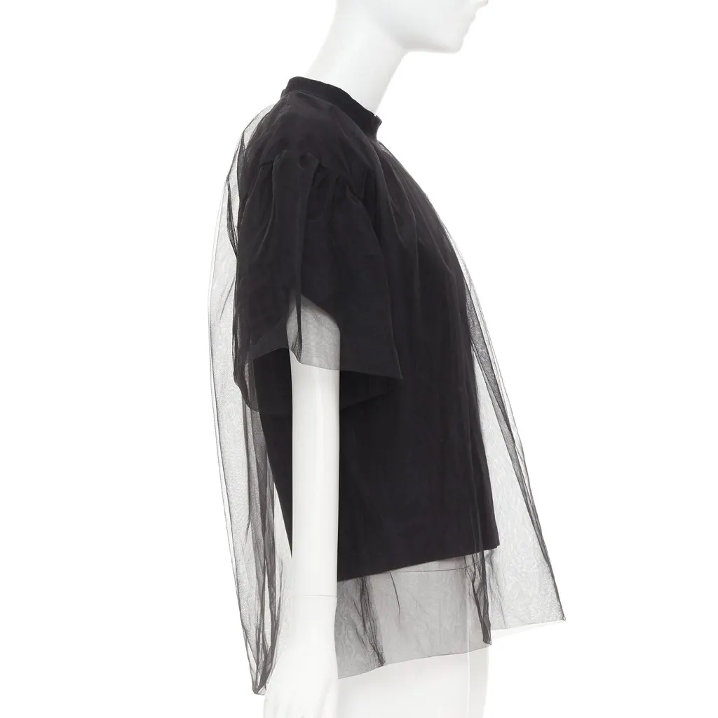 Shushu Tong Tulle T-shirt Black Cotton Very good - Model View