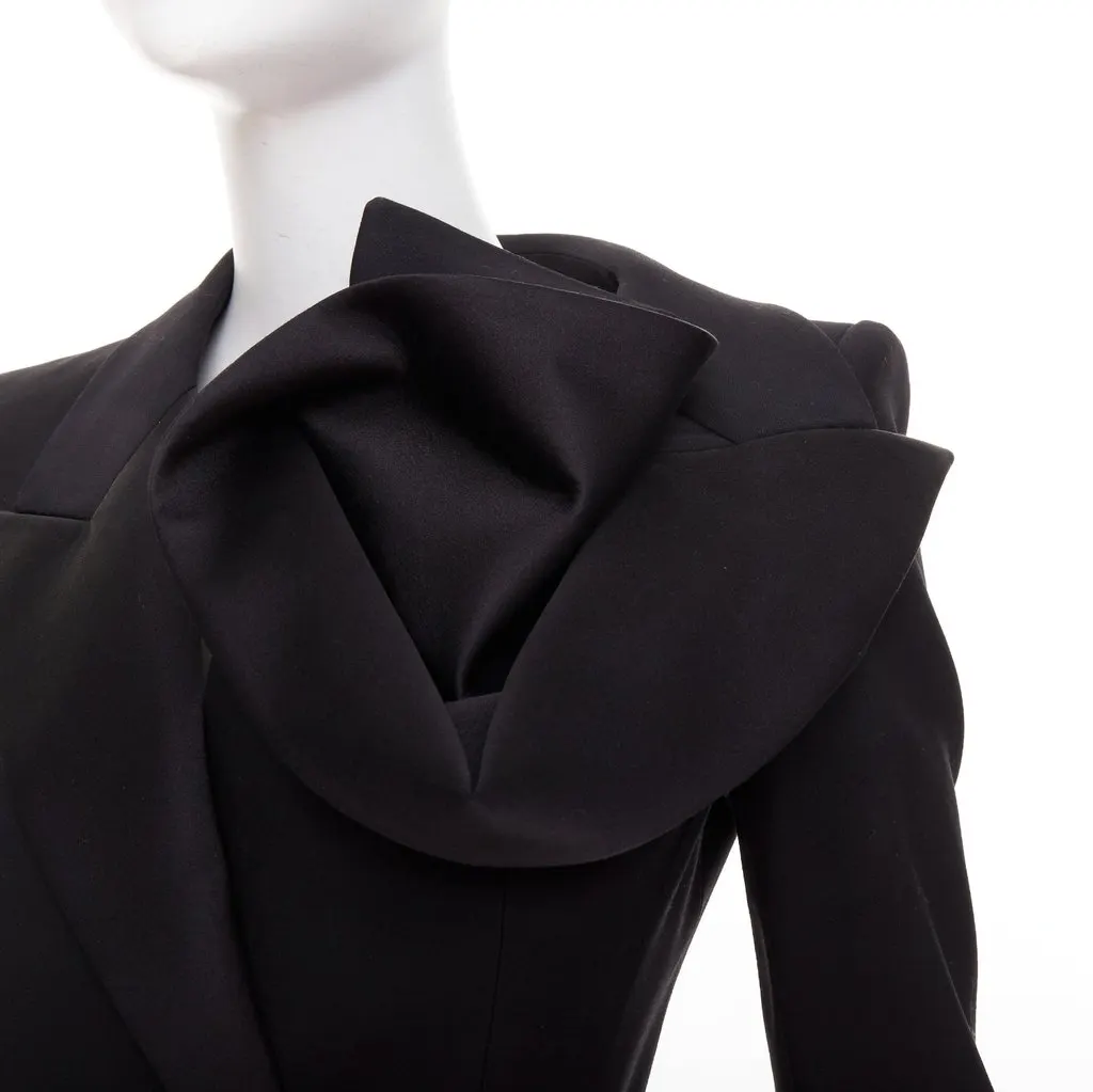 Alexander McQueen Orchid embellished playsuit Black Silk Very good - Back View