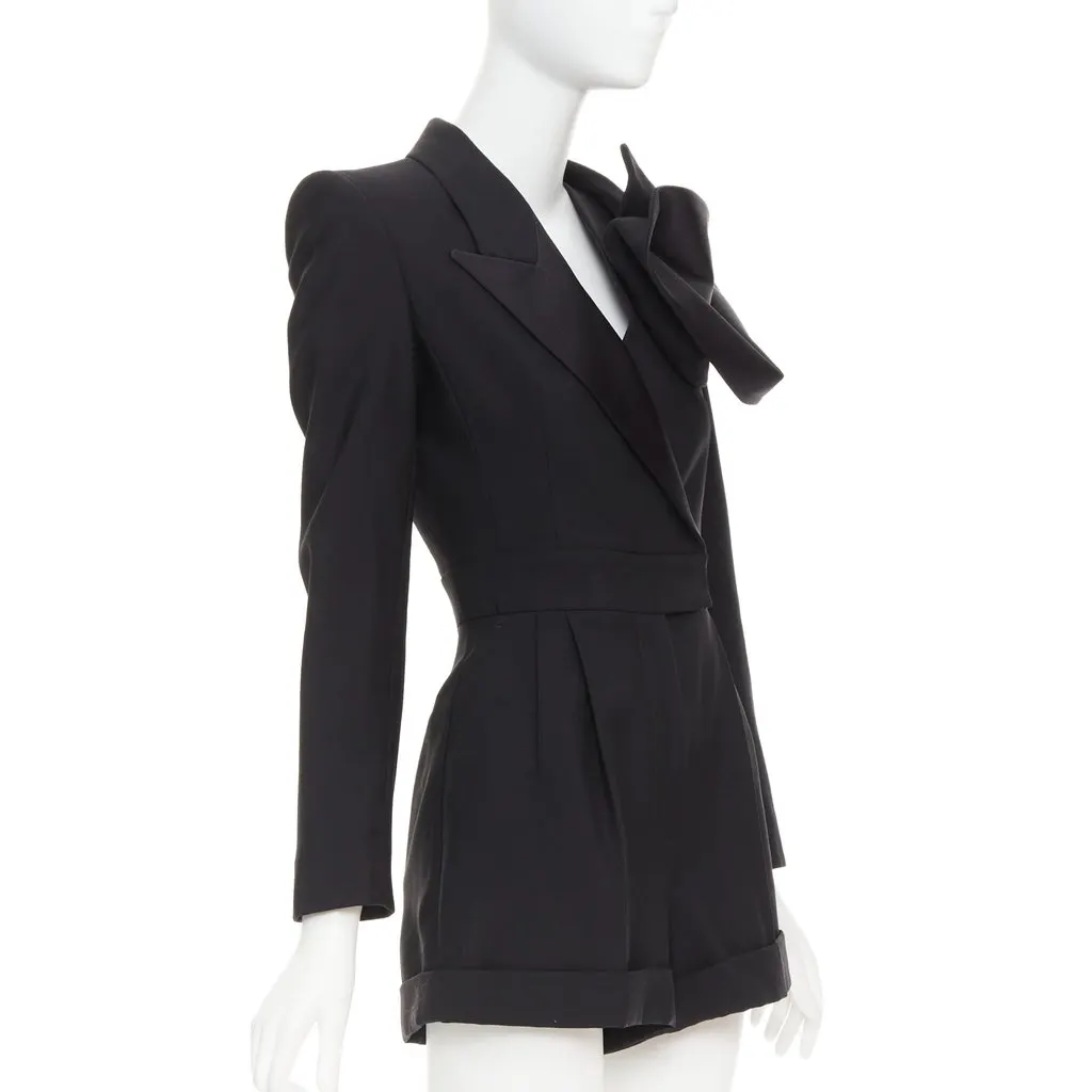 Alexander McQueen Orchid embellished playsuit Black Silk Very good - Inside View
