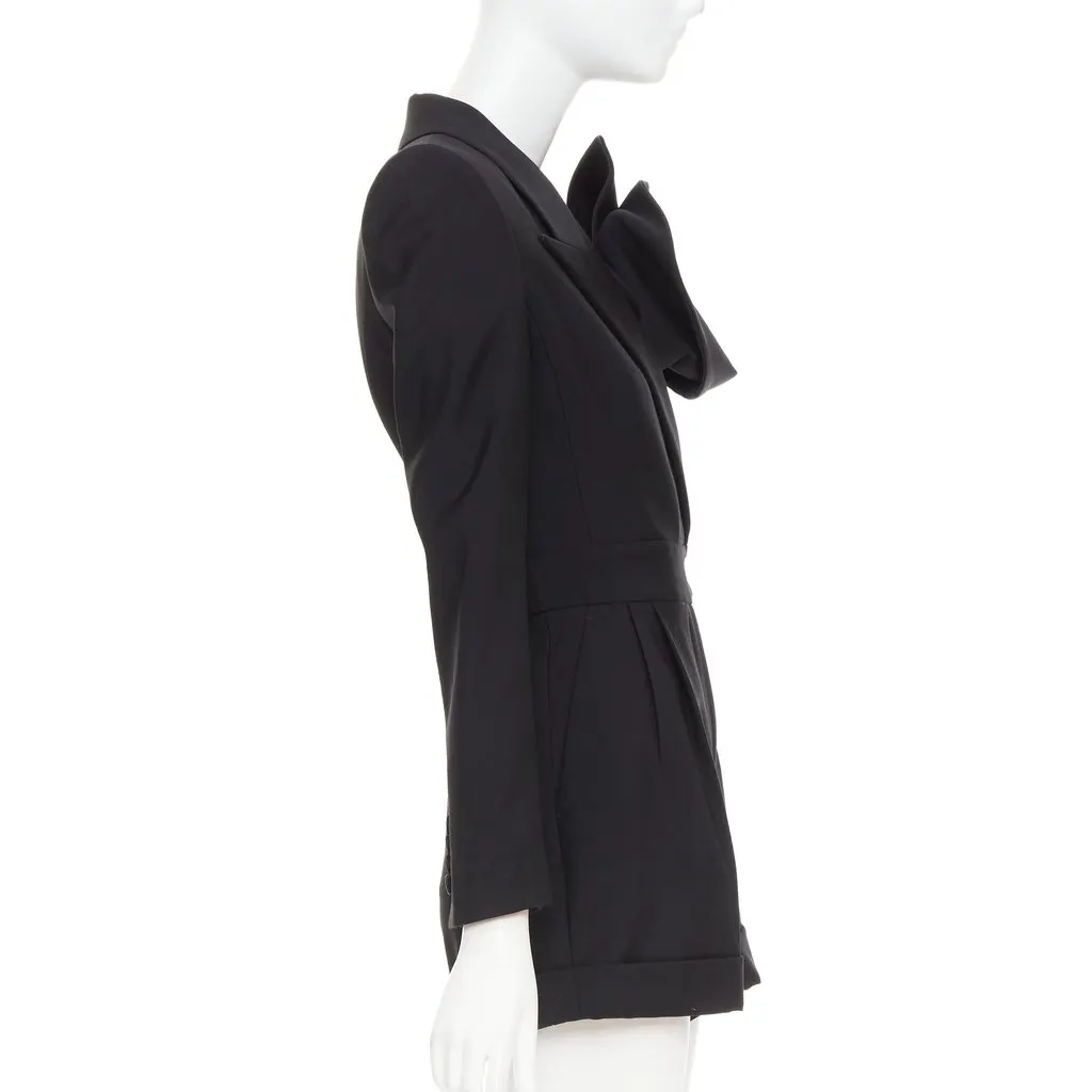 Alexander McQueen Orchid embellished playsuit Black Silk Very good - Model View
