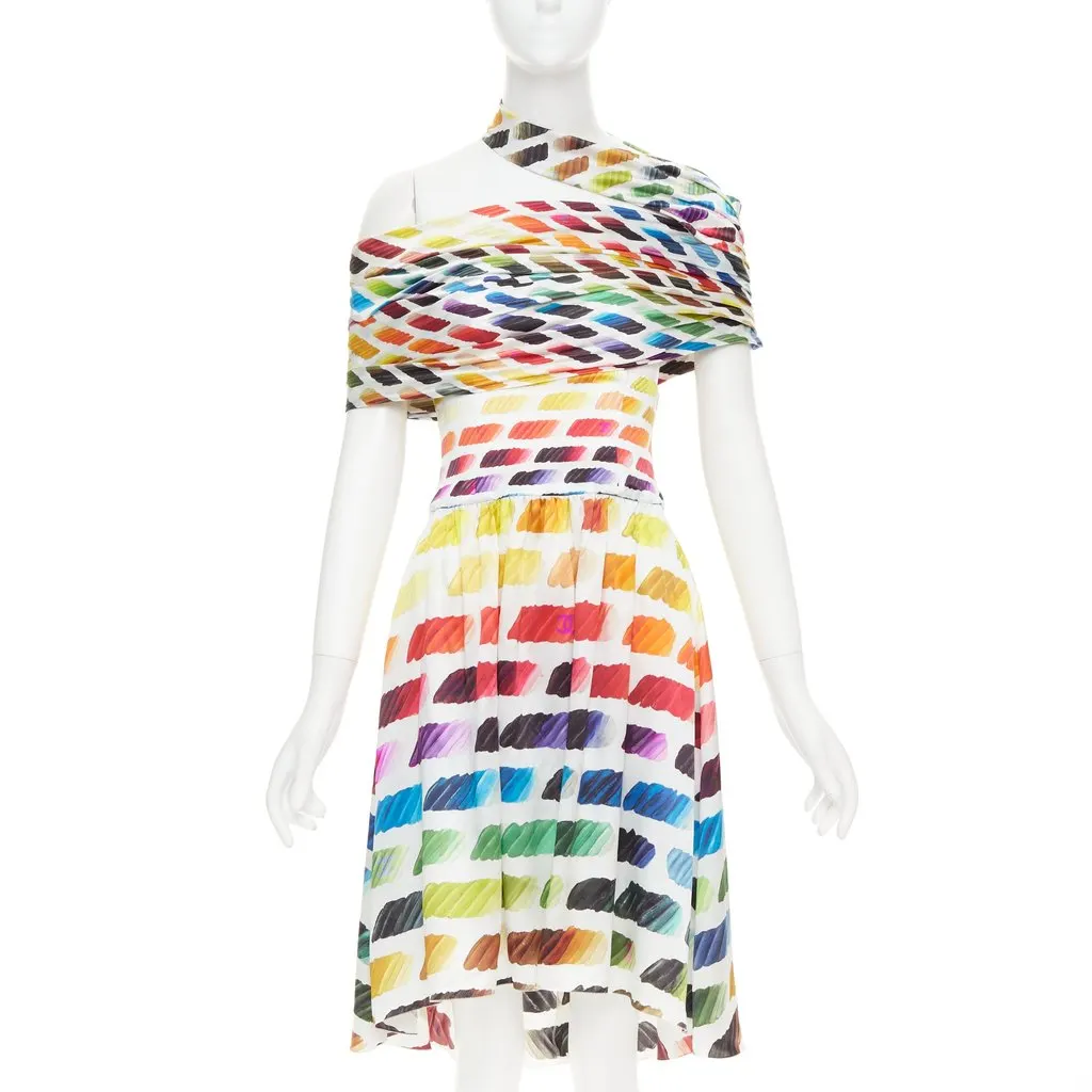 Chanel MultiColor Silk Dress MultiColor Silk Very good - Front View