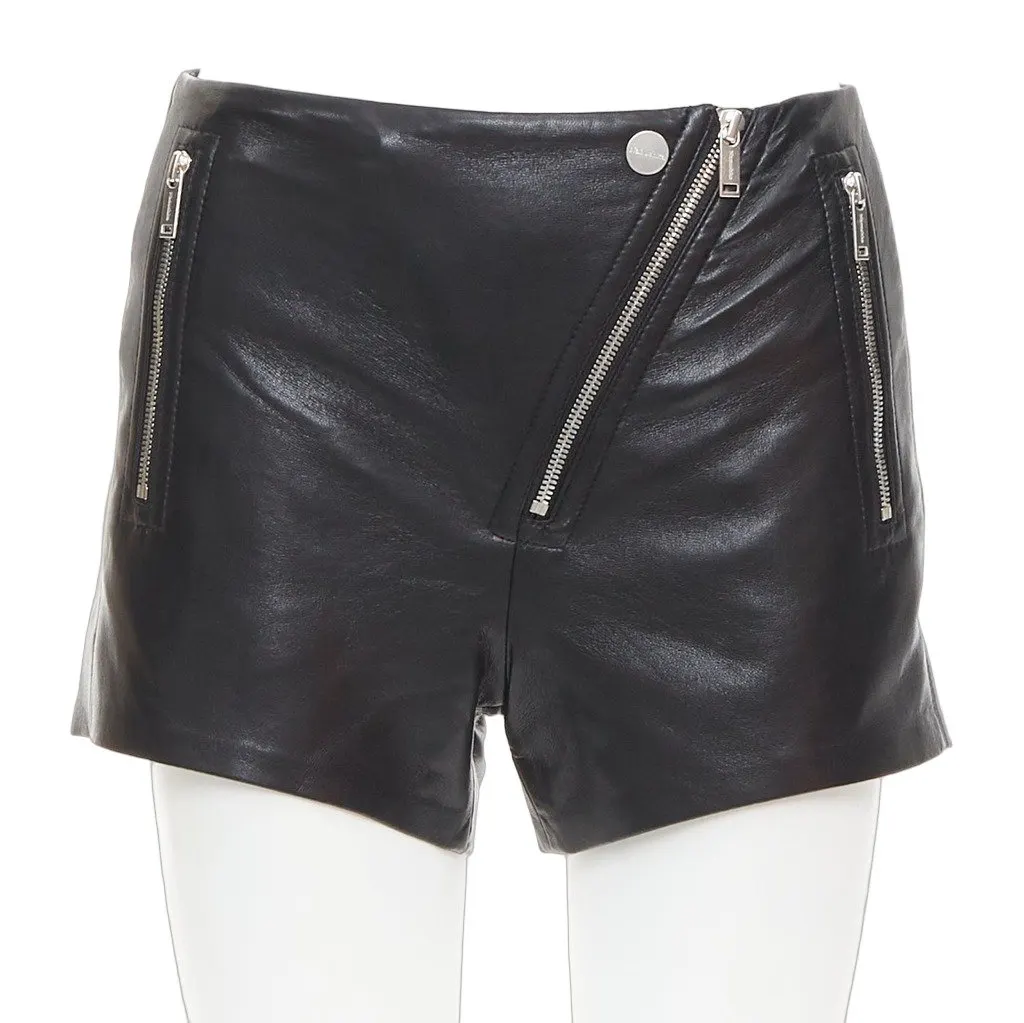 Nanushka Black Polyester Shorts Black Polyester Very good - Front View