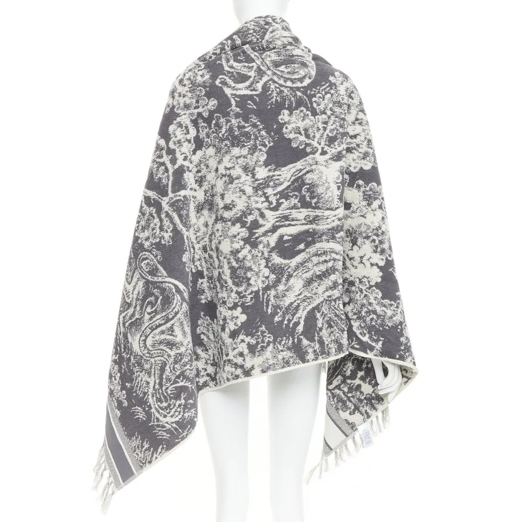 Dior Ecru Cotton Scarf Beige Cotton Very good - Back View