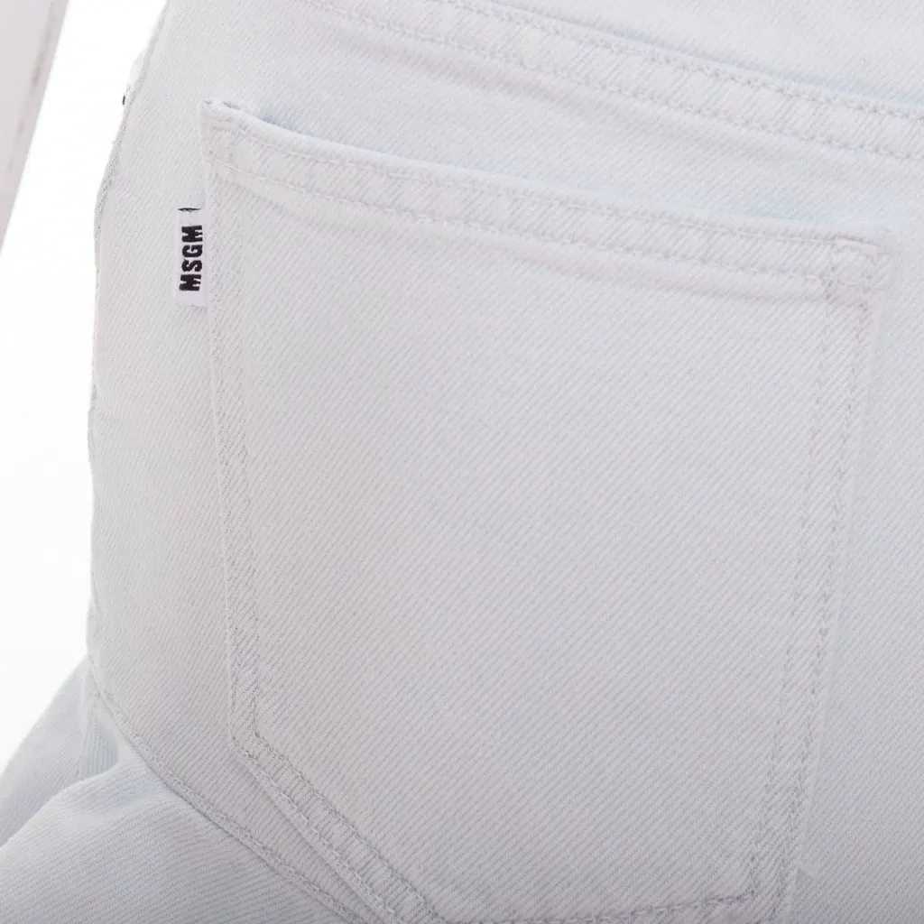 MSGM Blue Denim Shorts Blue Denim Good - Back View